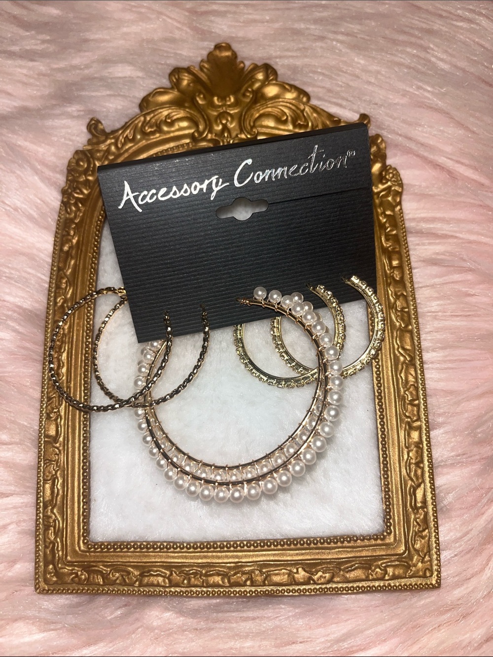 Gold Hoop Earring Set - Picture 3 of 3